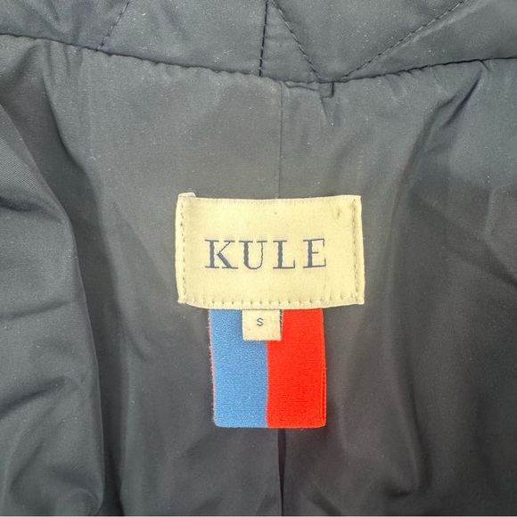 Kule The Connery Quilted Jacket Size Small Oversized Red Piping Brass Snap Coat - Picture 5 of 10